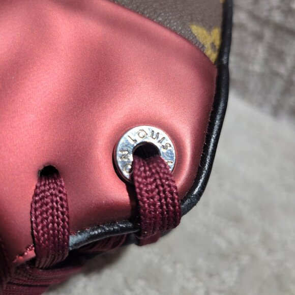 Louis Vuitton Line Zip-Up Monogram Burgundy Boot Sneakers Men's Size EU 44 - Picture 9 of 14